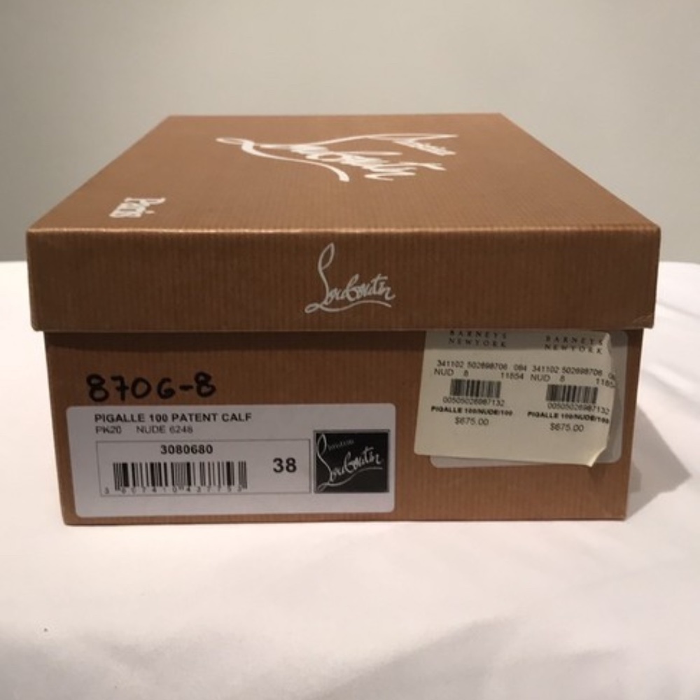 Christian Louboutin Pigalle 100 Patent-Nude - Picture 6 of 6